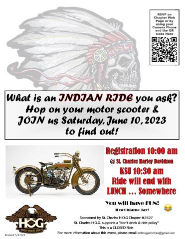 Indian Ride | St. Charles Missouri Chapter #2527 | St. Charles Missouri ...